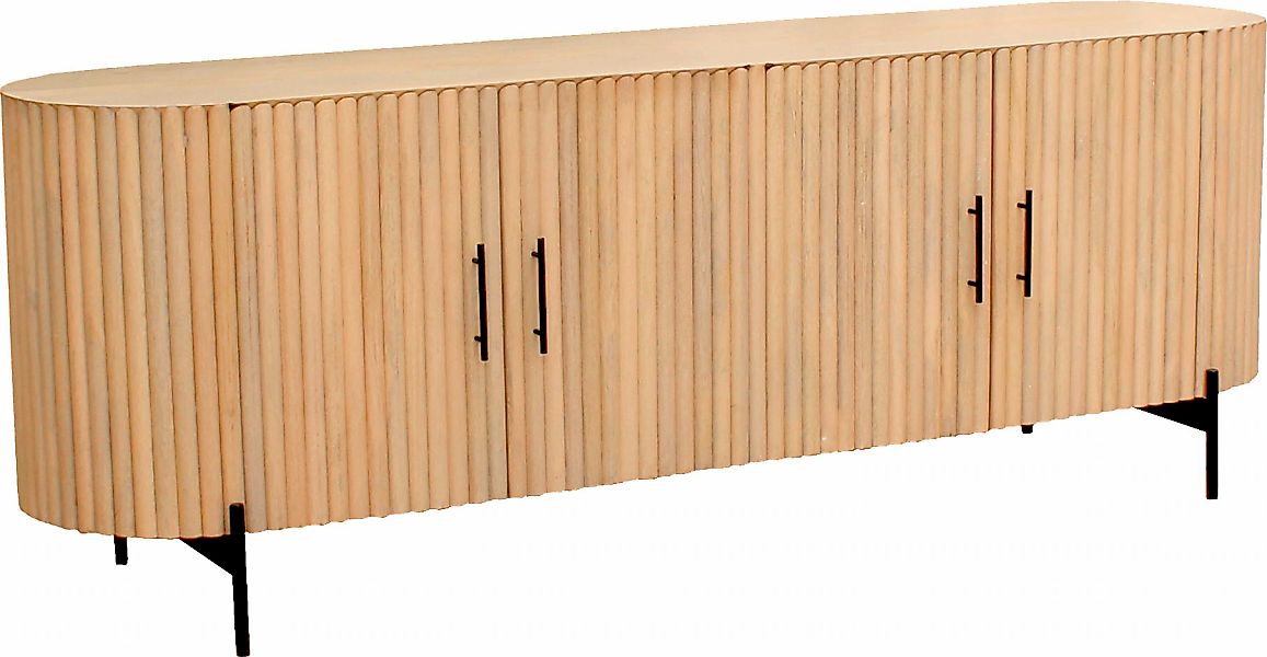 SIT Sideboard, (1 St.), Kommode, Lamellen-Design im Retro Stil, Breite 190 günstig online kaufen