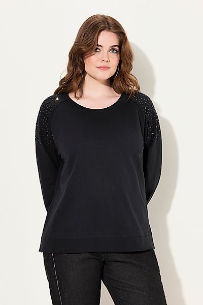Ulla Popken Sweatshirt Sweatshirt Ziernieten Oversized günstig online kaufen