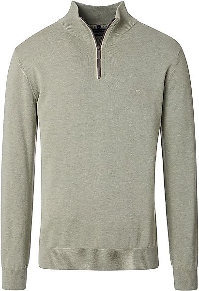 Casa Moda Halfzip Pullover Solid Hellgrün - Größe M günstig online kaufen