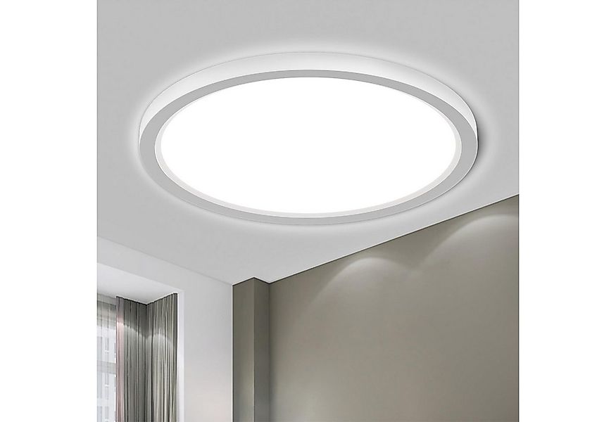 LQWELL LED Deckenleuchte Deckenleuchte, LED Badezimmerlampe Badlampe Flach günstig online kaufen