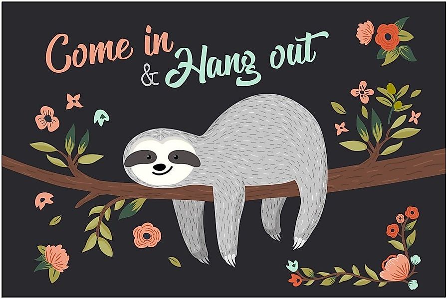 matches21 HOME & HOBBY Fußmatte Türmatte Faultier lustig in 40x60 cm als Fu günstig online kaufen