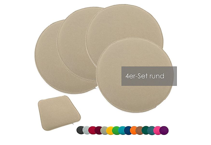 heimtexland Sitzkissen Filz Sitzauflage Stuhlkissen Bankkissen abwaschbar, günstig online kaufen