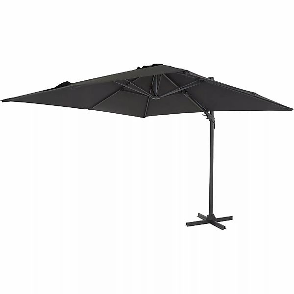 Siena Garden Marktschirm 300 cmx 300 cm Taupe mit Kurbelmechanik günstig online kaufen