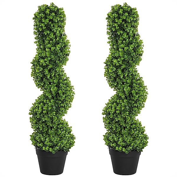Kunstpflanze 2er-Set, 90 cm Buchsbaum, HOMCOM, günstig online kaufen
