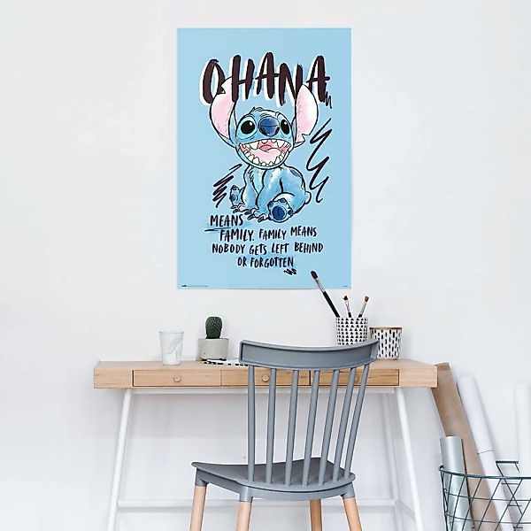 Reinders Poster "Disney Stitch Ohana" günstig online kaufen