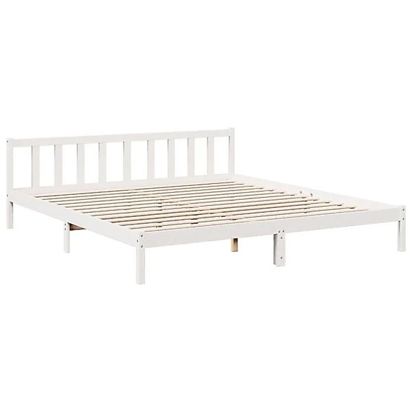 vidaXL Massivholzbett Extra Lang ohne Matratze Weiß 180x220 Kieferholz 8524 günstig online kaufen