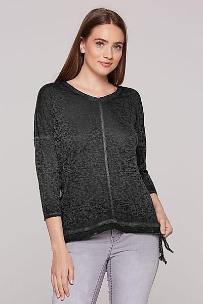 SOCCX 3/4-Arm-Shirt mit überschnittenen Schultern günstig online kaufen