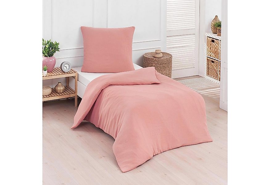 TRAUMSCHLAF Bettwäsche Musselin Uni, Musselin, 2 teilig, luftig, leichte Un günstig online kaufen