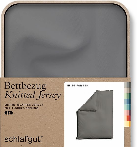 Schlafgut Bettbezug "Knitted Jersey uni, aus Bio-Baumwolle mit Elasthan, Re günstig online kaufen