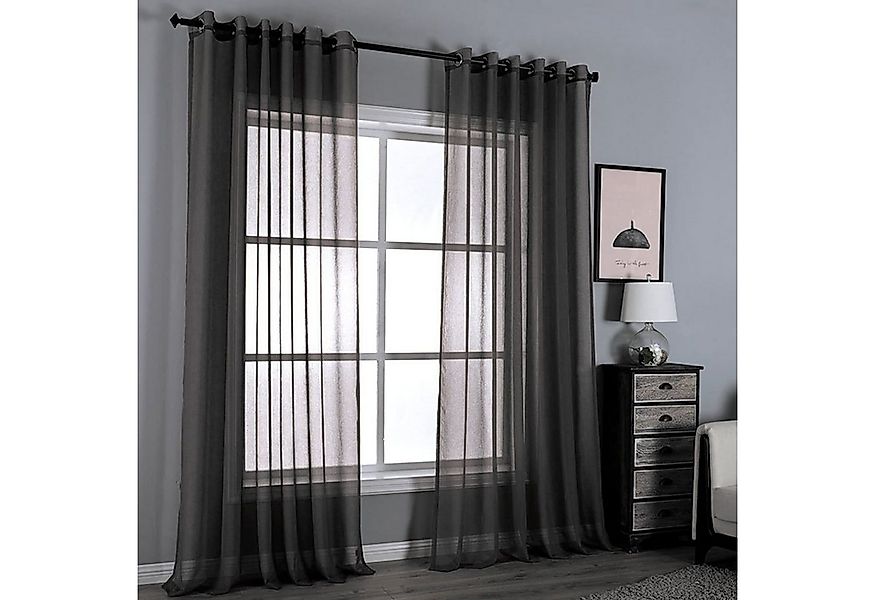 HAC24 Vorhang Deko Gardinen Gardinenschal Ösenschal Dekoschal, Ösen, transp günstig online kaufen