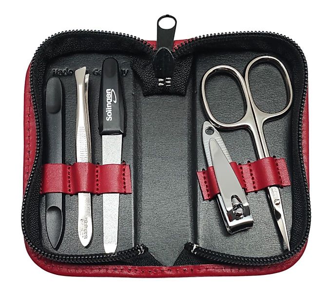 EloModa Maniküre-Etui 5-tlg Maniküre-Set aus Echtleder – Made in Germany, S günstig online kaufen