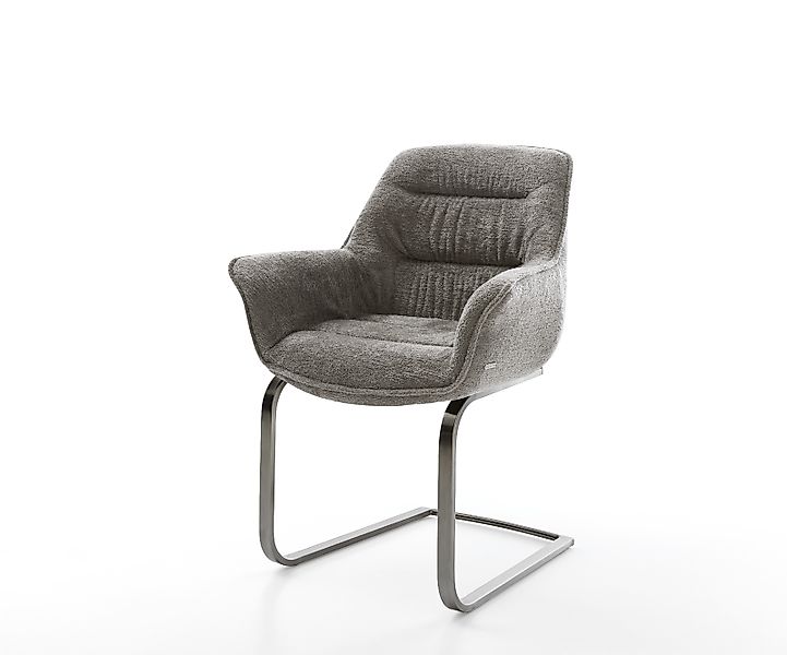 Freischwinger Kaira-Flex Bouclé Soft Schlamm Freischwinger flach Graphit günstig online kaufen