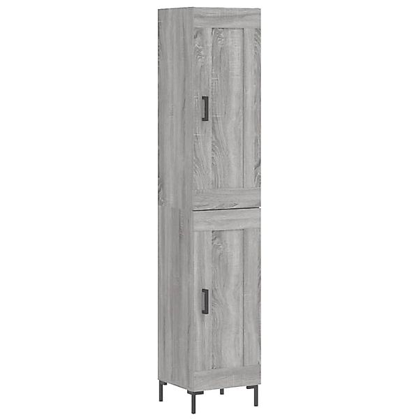 vidaXL Highboard Grau Sonoma 34,5x34x180 cm Holzwerkstoff 3200455 günstig online kaufen