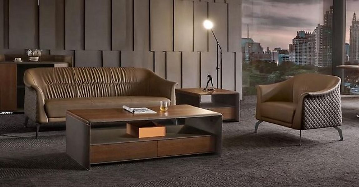 Xlmoebel Sofa Neu 3-Sitzer Leder-Sofagarnitur mit modernem Design und Relax günstig online kaufen