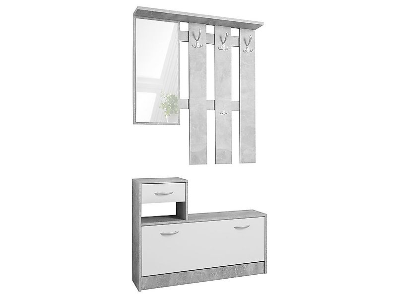 Finori Garderoben-Set 100 x 180 x 25 cm (B/H/T) günstig online kaufen
