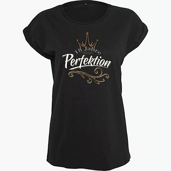 Baddery Print-Shirt Geburtstagsgeschenk für Frauen : 18 Jahre Perfektion - günstig online kaufen