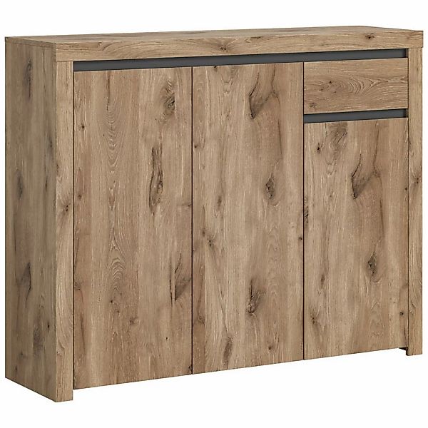 Kommode Woody Nox Oak Nachbildung anthrazit B/H/T: ca. 131x105x37 cm günstig online kaufen