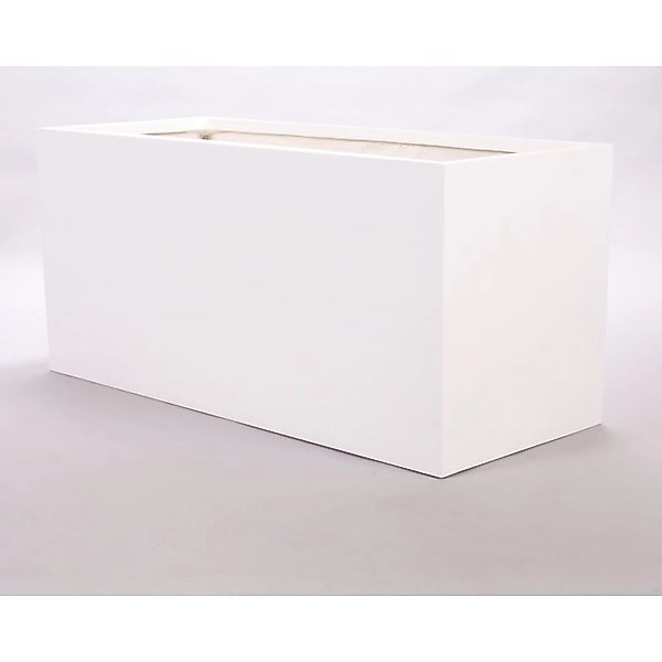 Elegant Einrichten Pflanzkübel Fiberglas Rechteckig 100x40x50cm Perlmutt-We günstig online kaufen