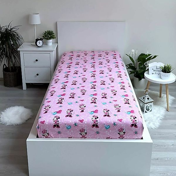 Disney Minnie Mouse Spannbettlaken Minnie Maus, günstig online kaufen