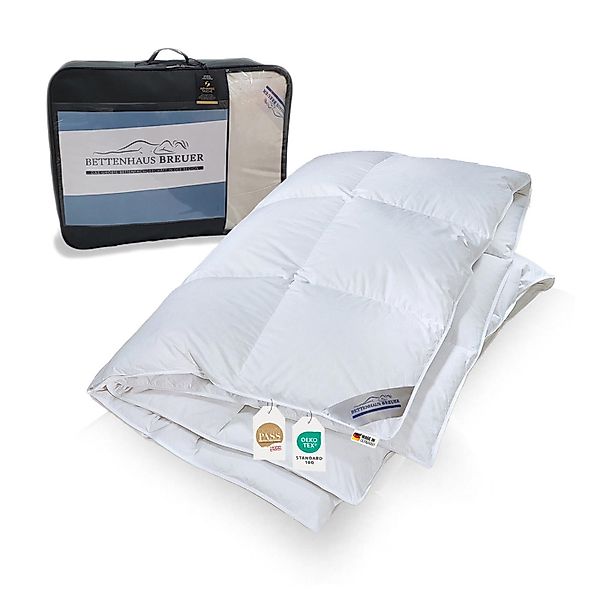 Warme Daunendecke 100% neue Daunen Bettdecke 155x220 Daunenpass 1010g günstig online kaufen