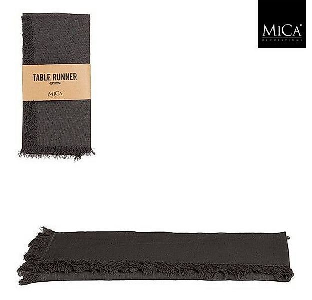 Mica Decorations Tischdecke MICA Villia Tischläufer grau, 180x45 cm, 111938 günstig online kaufen