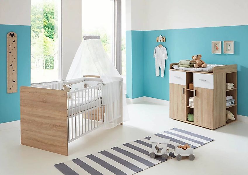 BMG Möbel Babymöbel-Set "Maxim", (Set, 3 tlg., Bett + Wickelkommode + Unter günstig online kaufen