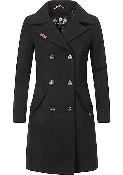 Marikoo Wollmantel "Nanakoo", edler Damen Trenchcoat in Woll-Optik günstig online kaufen