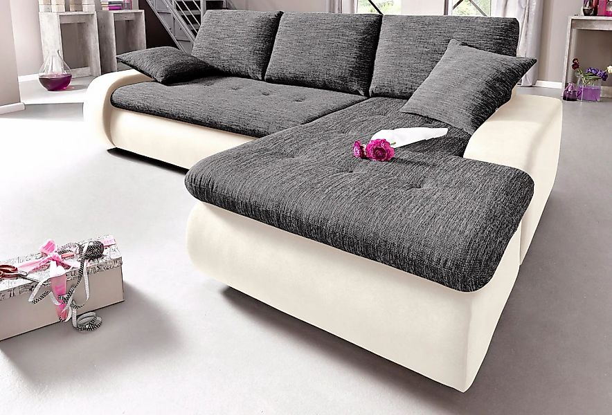 TRENDMANUFAKTUR Ecksofa "Indie, modern und bequem, Materialmix, OTTOs Choic günstig online kaufen