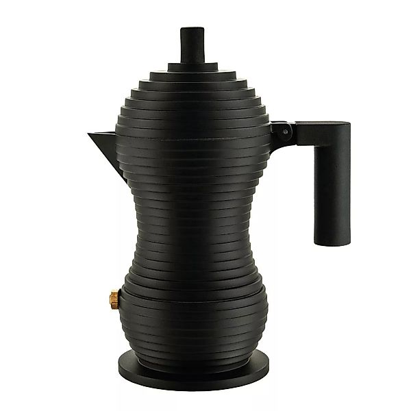 Alessi - Pulcina Espressokocher 7cl - schwarz, schwarz/LxBxH 12,5x7,2x16,5c günstig online kaufen
