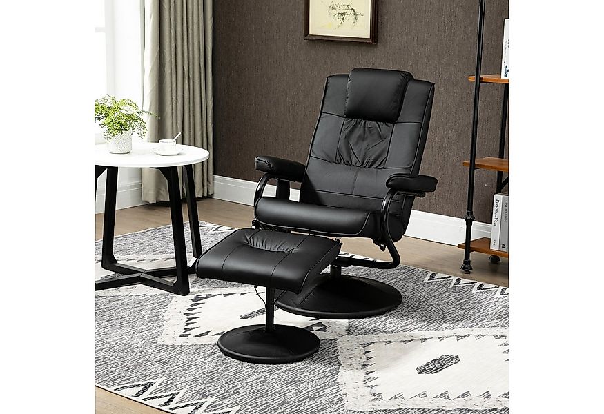 HOMCOM Massagesessel Fernsehsessel Hocker Kunstleder (Set, 2-St., Relaxlieg günstig online kaufen