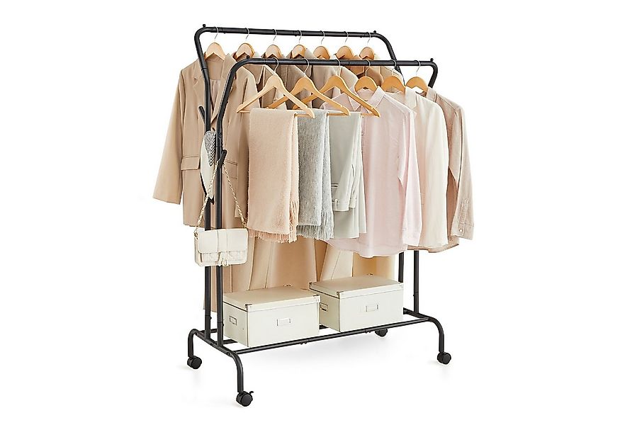 SONGMICS Kleiderständer, Garderobenständer auf Rollen, bis 100 kg belastbar günstig online kaufen