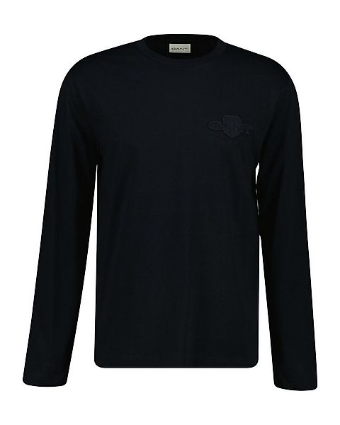 Gant Longsleeve TONAL SHIELD basic, Rundhals, regular fit, unifarben günstig online kaufen