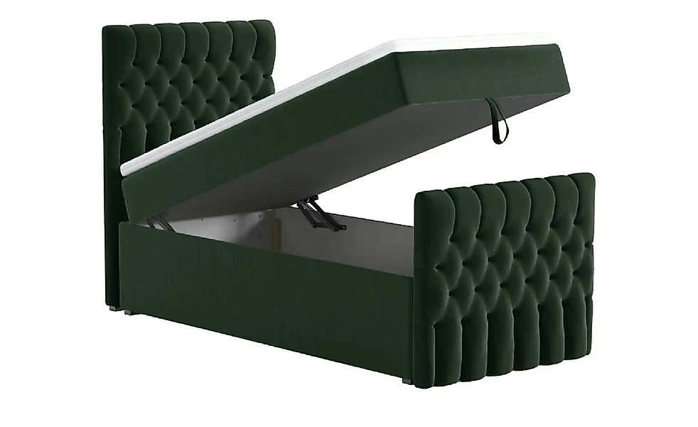 Boxbett mit Bettkasten und Fußteil Belek King ¦ grün Betten > Komfortbetten günstig online kaufen