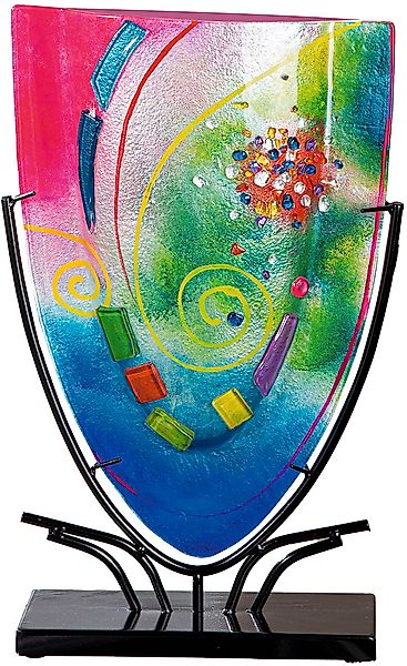Casablanca by Gilde Tischvase "Vase oval Cool blau; pink H. 49 cm", (1 St.) günstig online kaufen