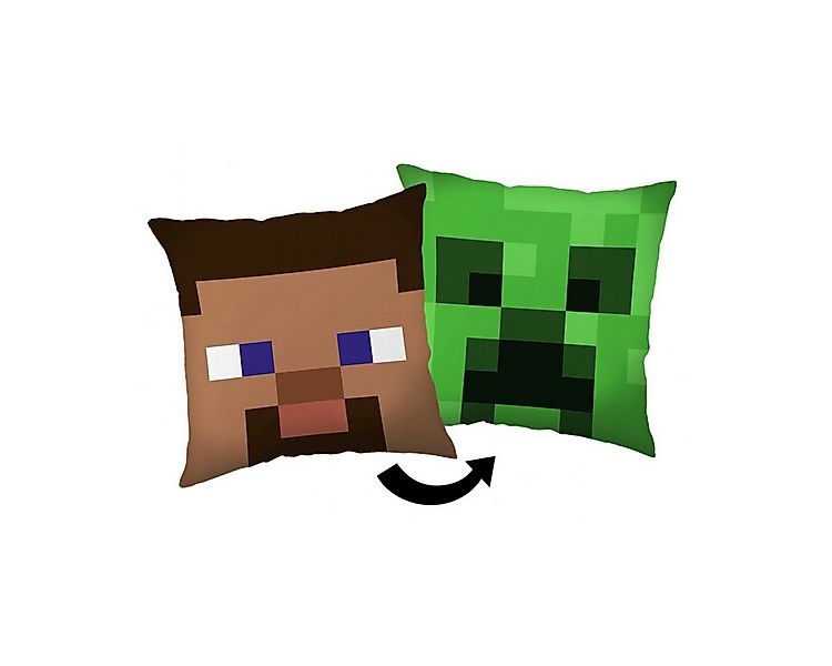 Minecraft Dekokissen Minecraft Kissen 40×40cm Steve & Creeper Deko Gamer Ki günstig online kaufen