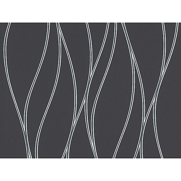 Livingwalls Tapete Streifenmuster Schwarz Silber und Grau 53 cm x 10,05 m A günstig online kaufen