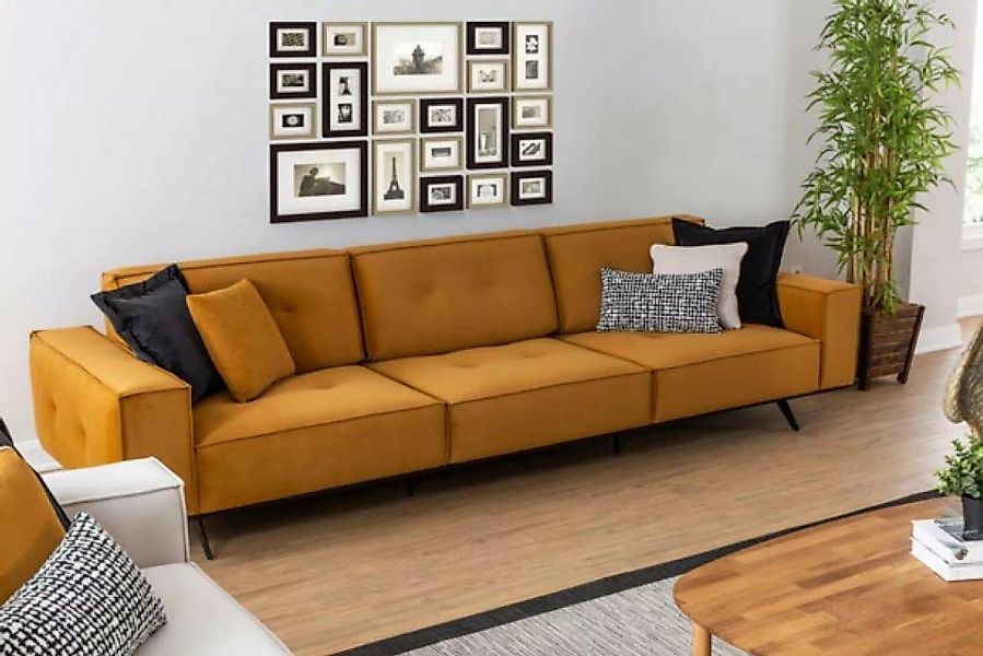 JVmoebel 4-Sitzer Sofa Viersitzer Möbel Couchen Polster Sofas Textil Stoff günstig online kaufen