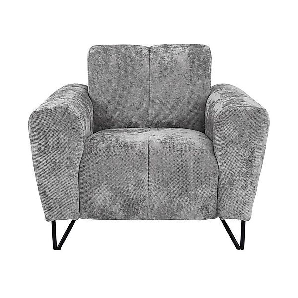 Beautysofa Sessel mit Metallbeine in schwarzer günstig online kaufen