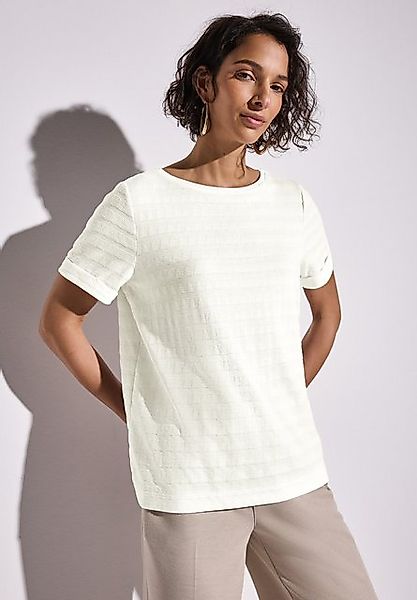 STREET ONE T-Shirt mit Struktur Muster günstig online kaufen