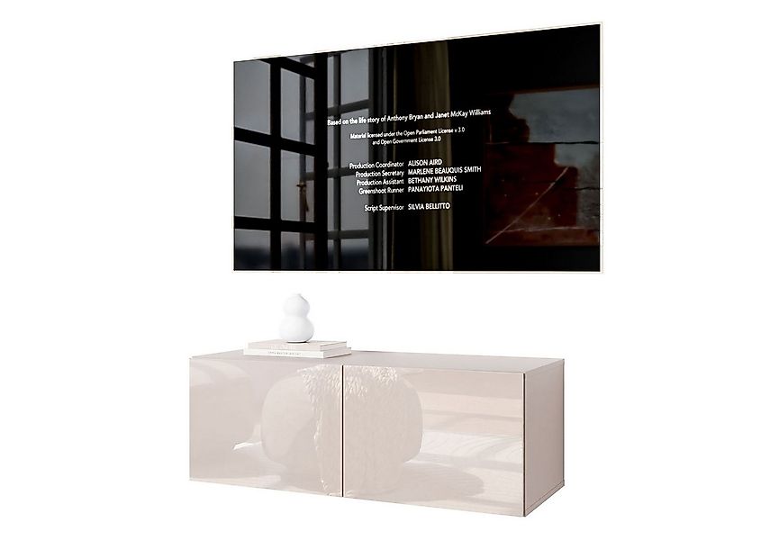 Lookway TV-Schrank COLGANTE 100 in Kaschmir Hochglanz Hängendes TV-Board günstig online kaufen