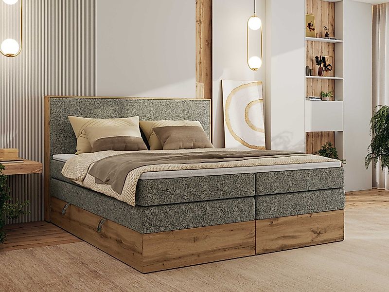 MKS MÖBEL Boxspringbett WOOD CLASSIC KING günstig online kaufen