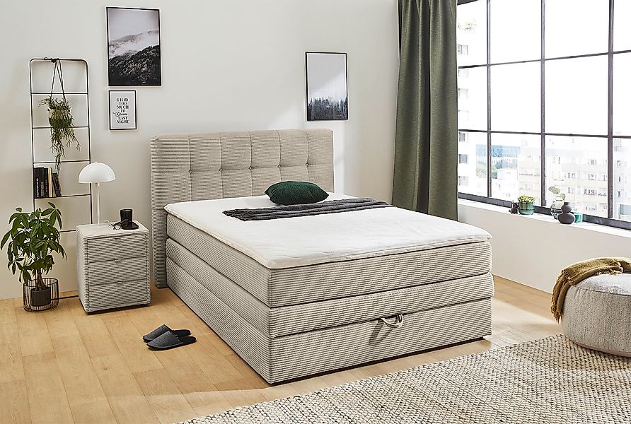Jockenhöfer Gruppe Boxspringbett »Amy« mit Bettkasten und Kaltschaum-Topper günstig online kaufen
