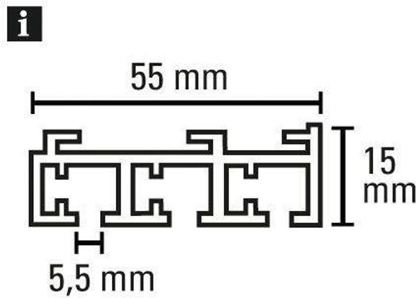 GARDINIA Gardinenschiene Flächenvorhangschiene 3-läufig, kürzbar, Aluminium günstig online kaufen