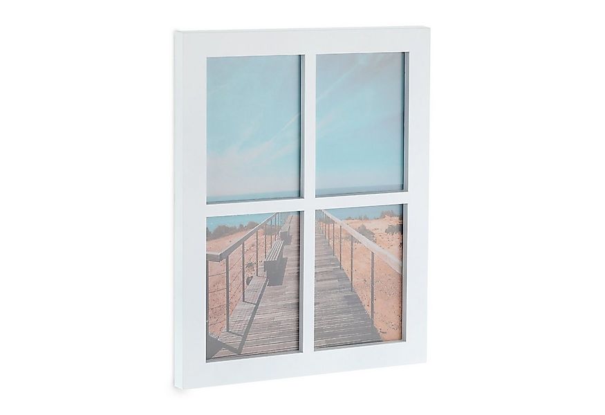 relaxdays Bilderrahmen Collage Bilderrahmen 4 Bilder Collage, weiß günstig online kaufen