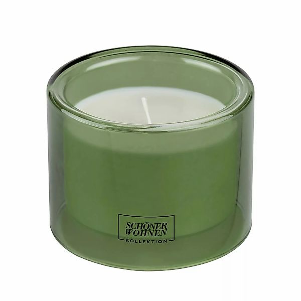 Schöner Wohnen Duftkerze M Basil im Glas Grün Ø 9,5 cm x 7 cm günstig online kaufen