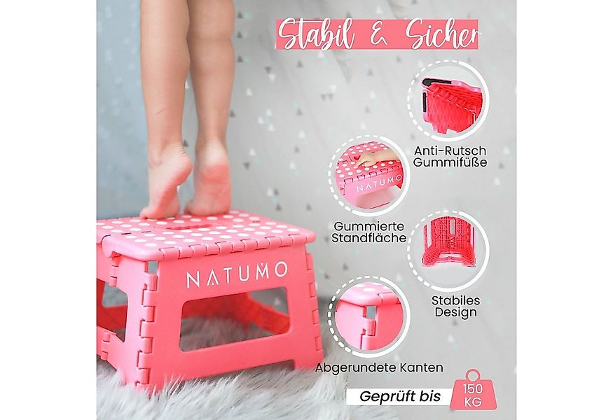 natumo Tritthocker faltbare Aufstiegshilfe für Kinder & Erwachsene - bis 15 günstig online kaufen