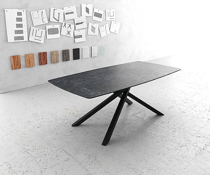 DELIFE Esstisch Edge, Bootsform Keramik Laminam® günstig online kaufen