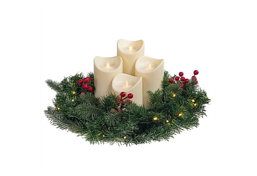 BONETTI Adventskranz Künstlicher Adventskranz mit Lichterkette und 4 LED Ke günstig online kaufen