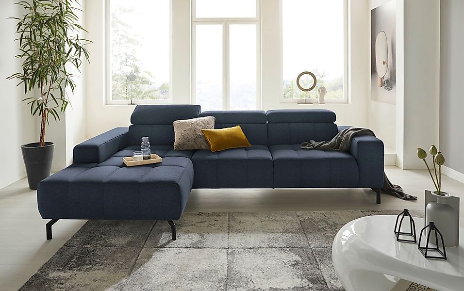 DOMO collection Ecksofa "Cunelli tolle Sitznähte als Designelement, fester günstig online kaufen