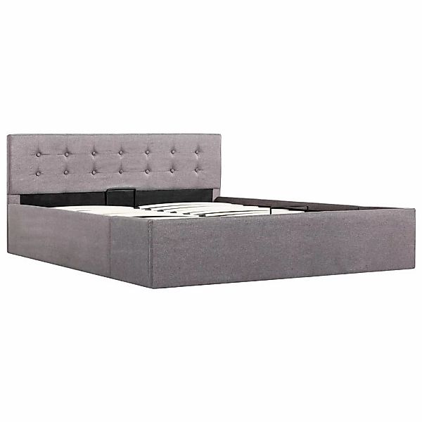 vidaXL Stauraumbett Hydraulisch Taupe Stoff 140x200 cm619359 günstig online kaufen